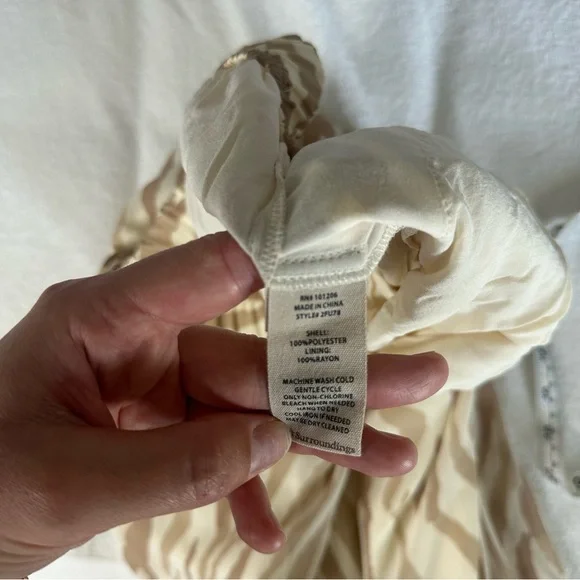 Soft Surroundings Safi Tan Cream Zebra Print Wide Leg pants - Picture 8 of 12